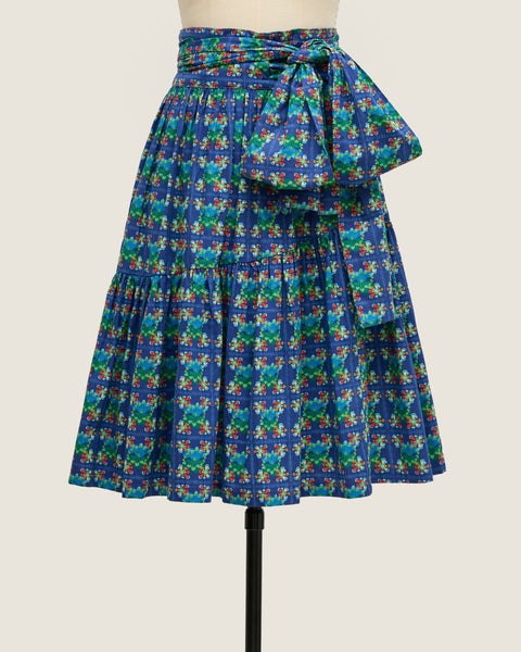 Happy Skirt - Bunga Raya Tiles Blue