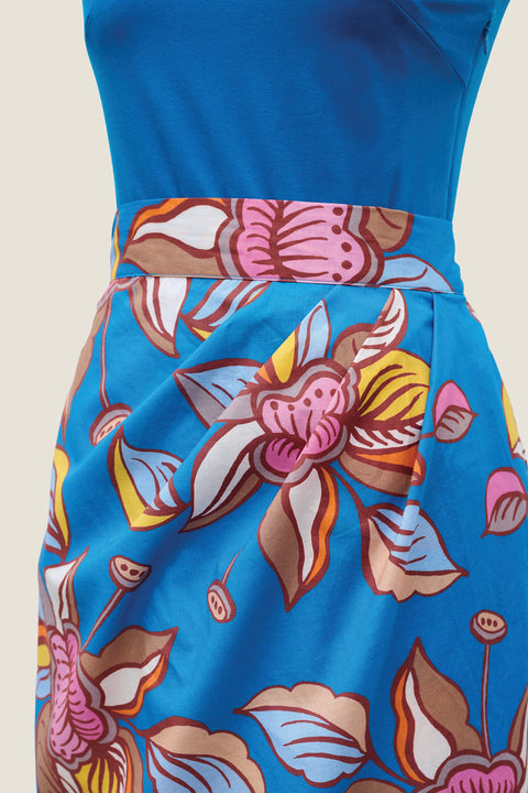Sarong & Sleeveless Knit Top - Oolong Blue (Sarong Only)