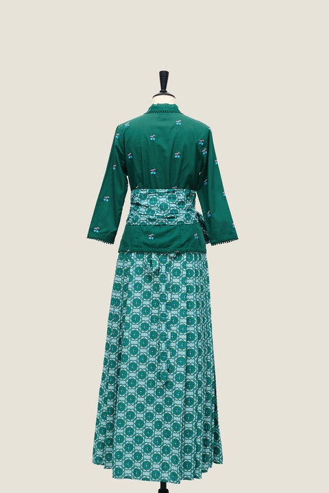 Cherry Kebaya - Forest Green (Top only)
