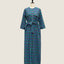Original Long Shirt Dress - Bunga Raya Tiles Blue
