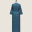 Original Long Shirt Dress - Bunga Raya Tiles Blue