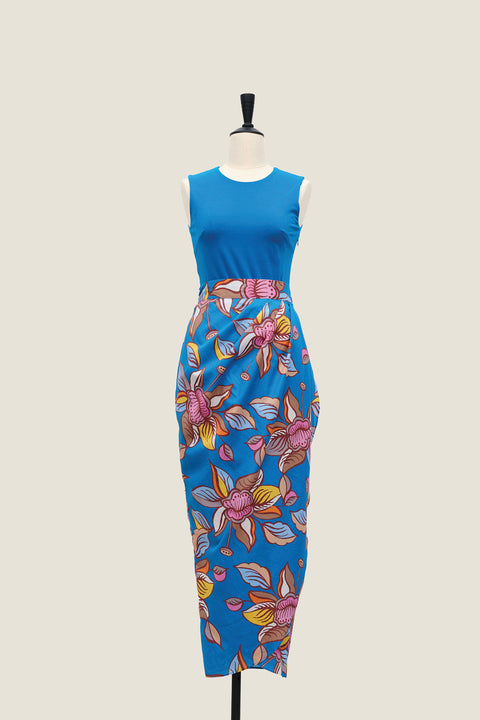 Sarong & Sleeveless Knit Top - Oolong Blue (Sarong Only)