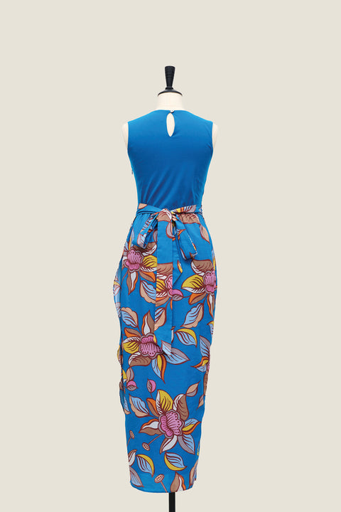 Sarong & Sleeveless Knit Top - Oolong Blue (Sarong Only)