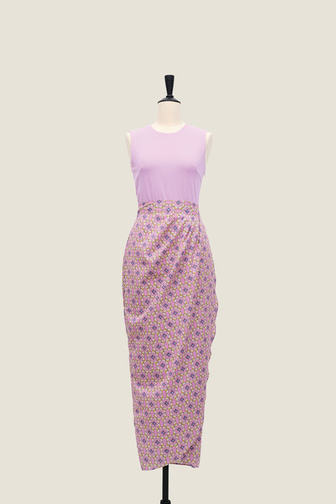 Sarong & Sleeveless Knit Top- Paper Petals Lavender (Sarong Only)