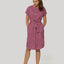Shirt Dress Mandarin Collar - Love Lattice Strawberries